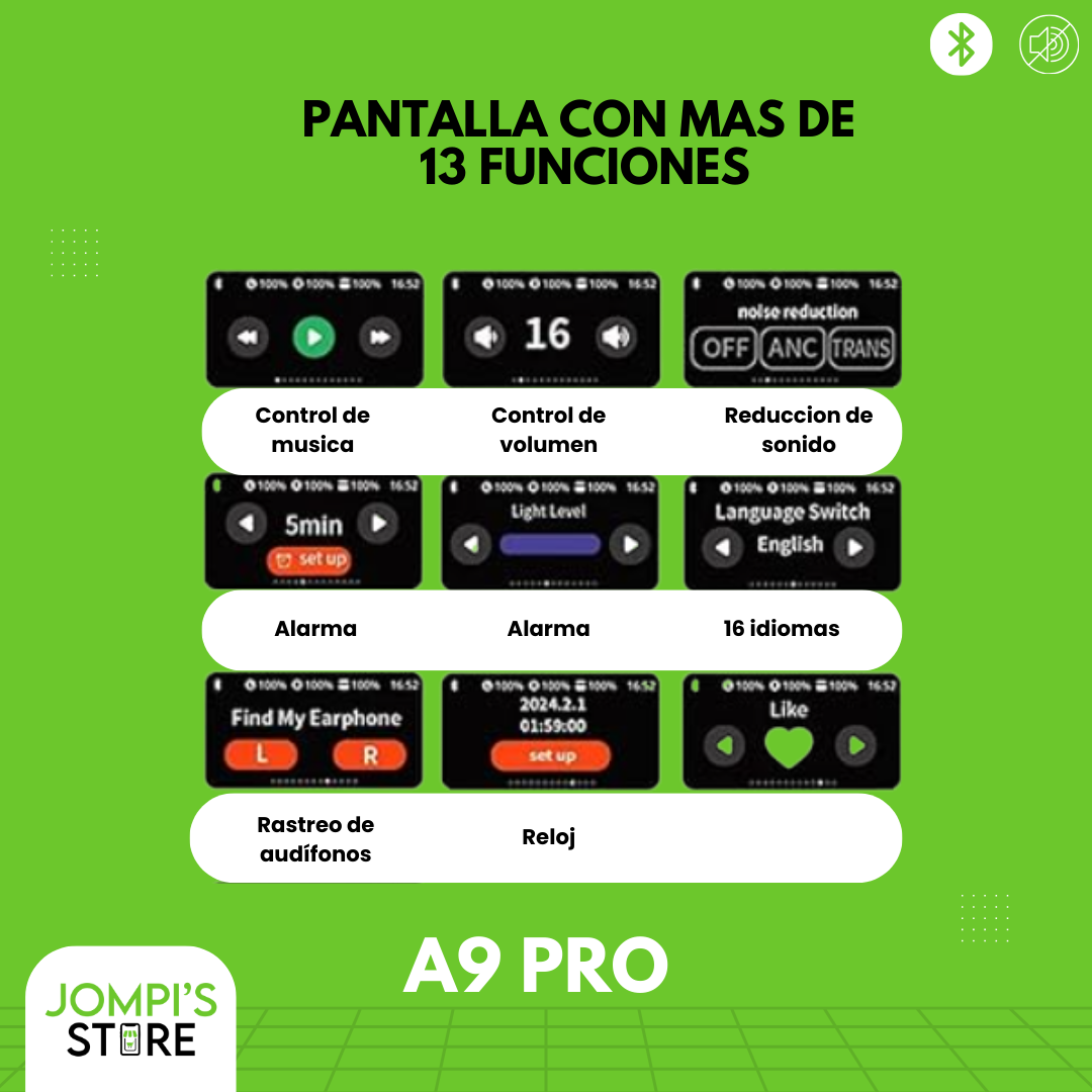 A9 Pro Auriculares Bluetooth