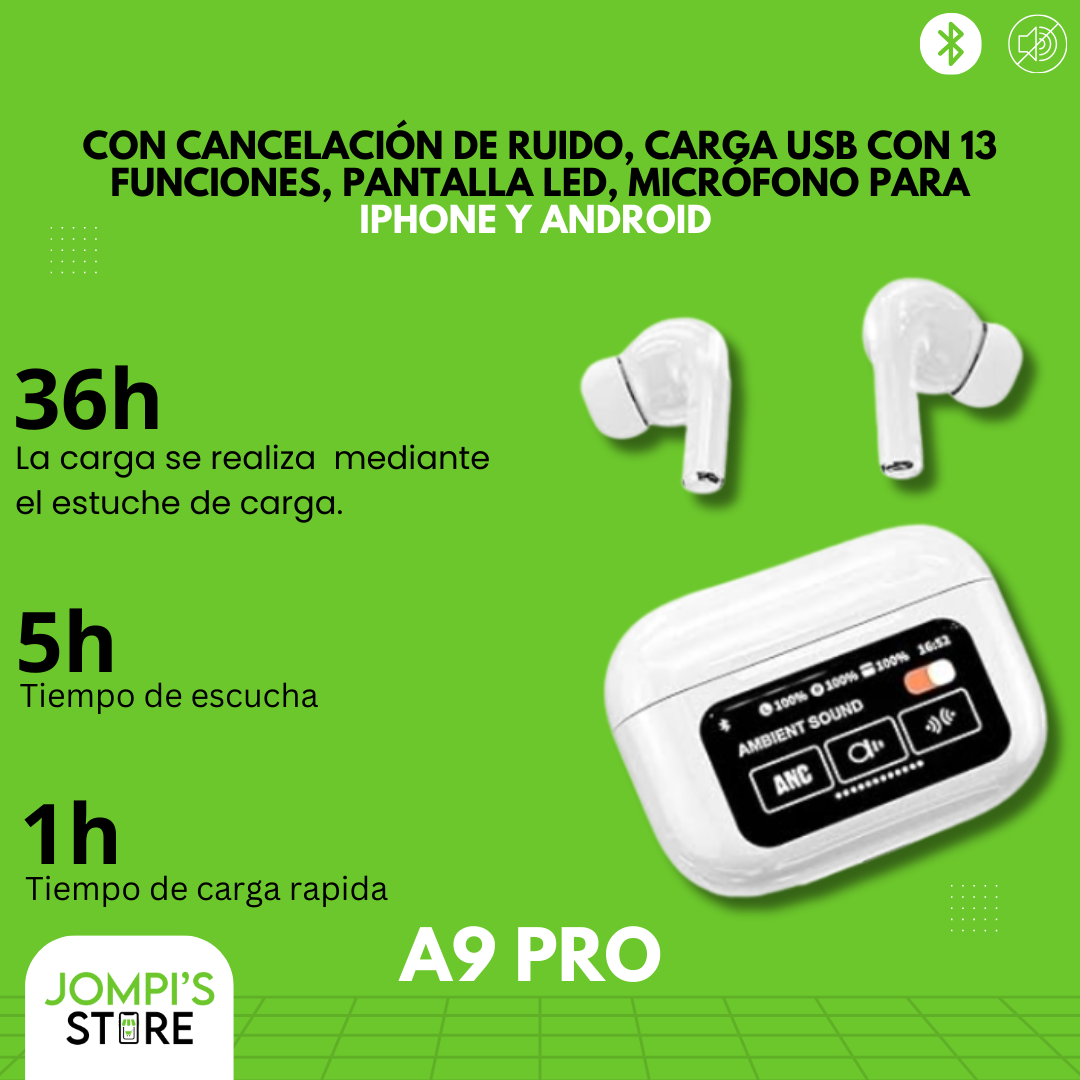 A9 Pro Auriculares Bluetooth