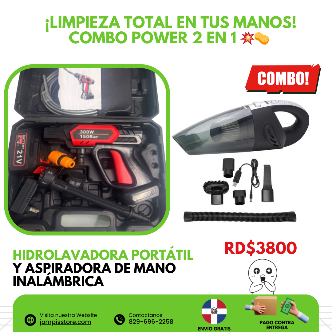 ¡LIMPIEZA TOTAL EN TUS MANOS! COMBO POWER 2 EN 1 🧽
